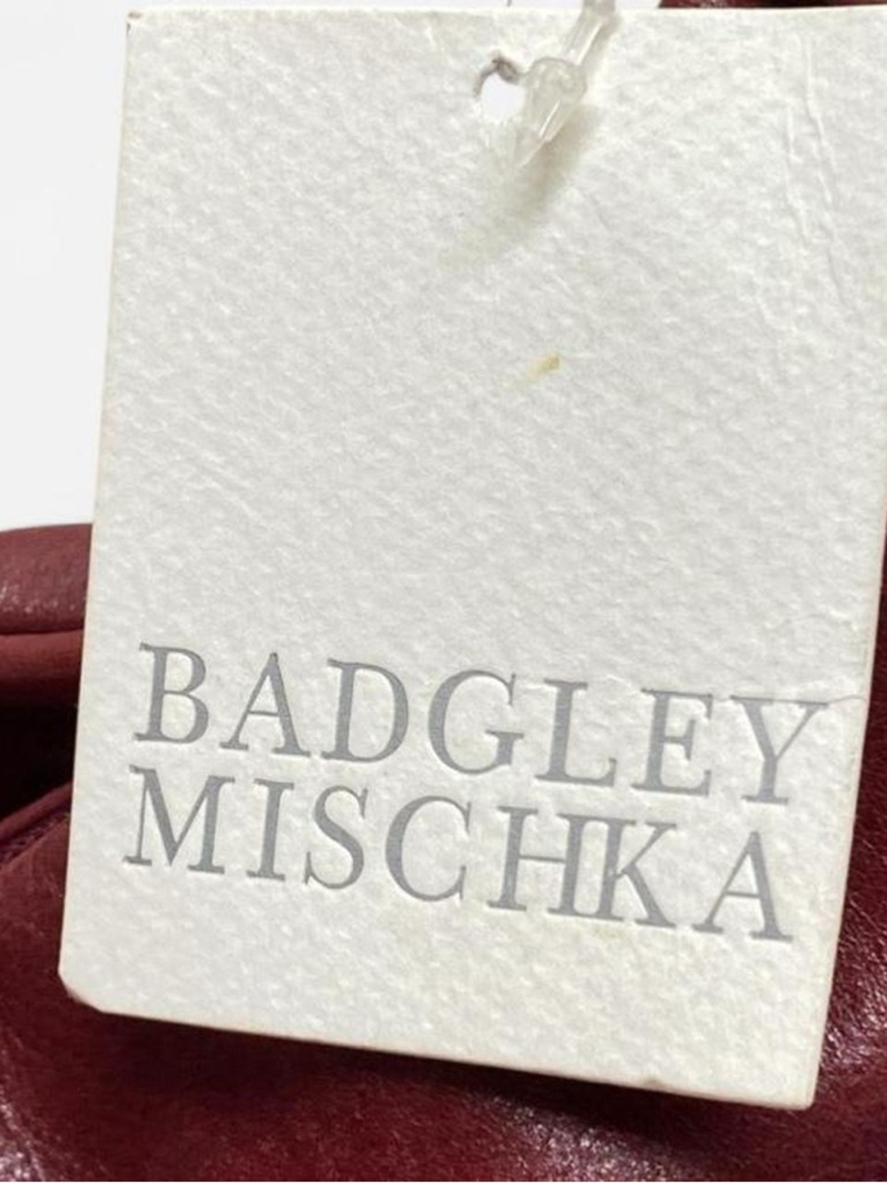 NWT Badgley Mischka Connie Leather Hobo Burgundy Bag - Picture 5 of 5